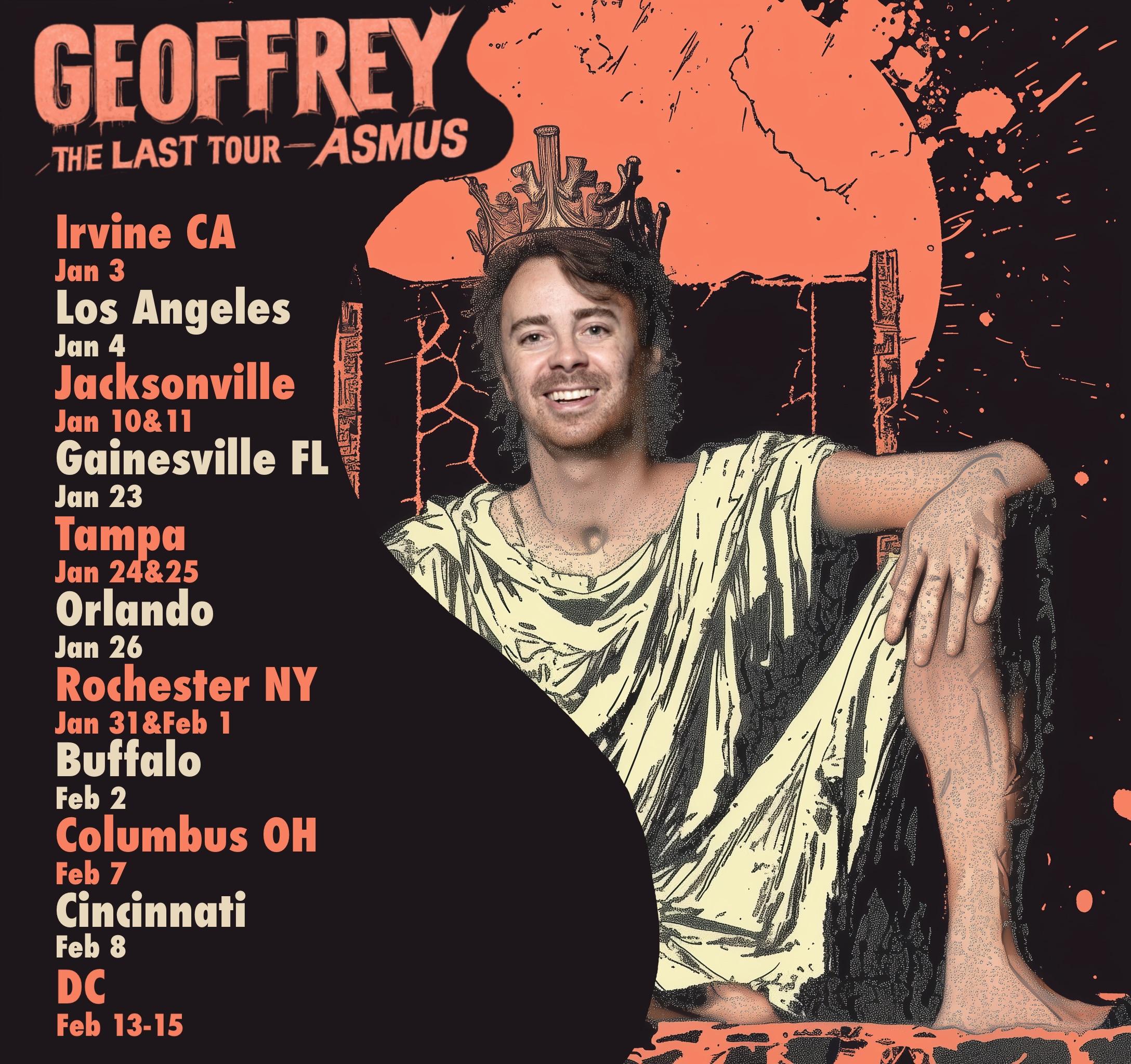 Geoffrey Asmus live tour poster 2026